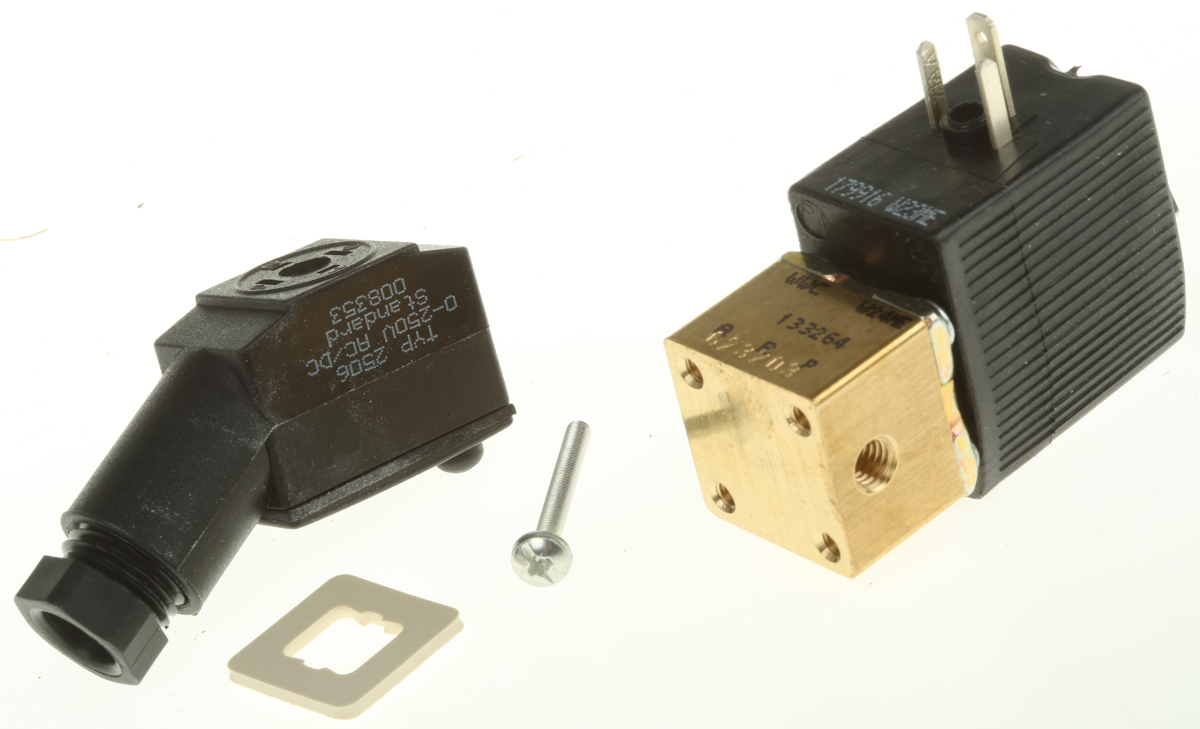 Burkert Solenoid Valve 134143, 3 Port, NC, 24 V dc M5