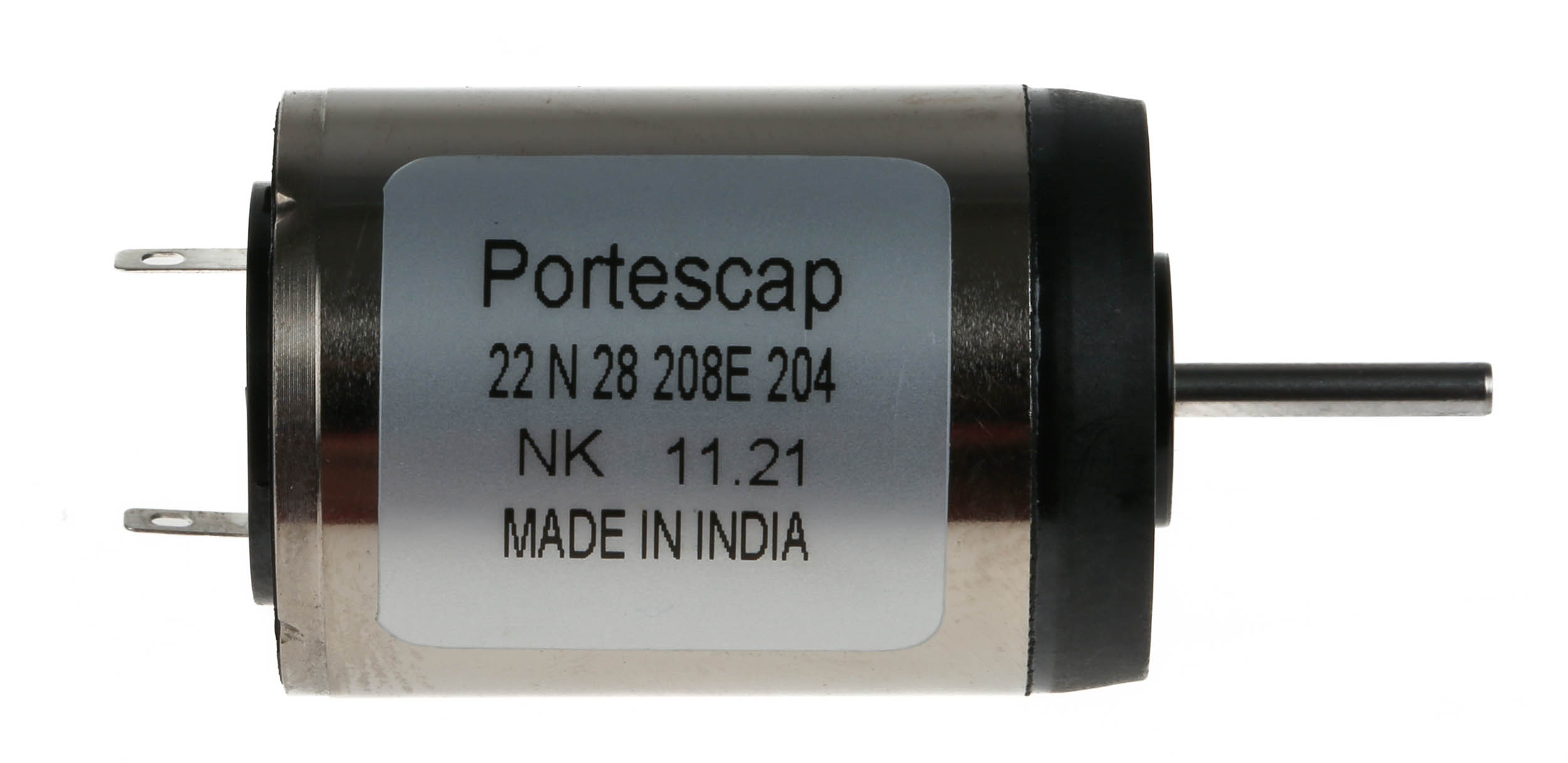 Portescap Brushed DC Motor, 3.8 W, 18 V dc, 7 mNm, 6300 rpm, 2mm Shaft Diameter