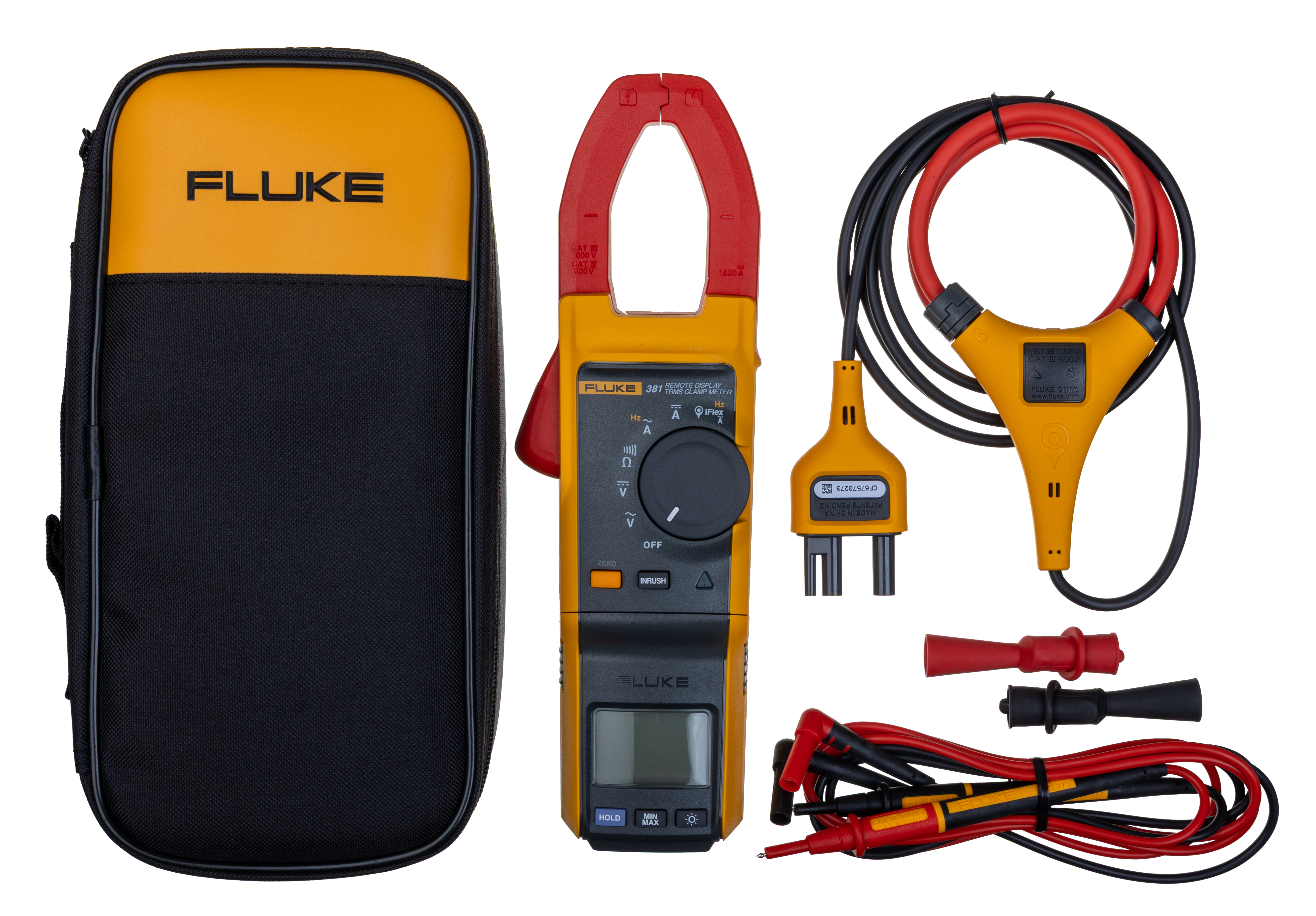 Fluke 381 Clamp Meter, 999.9 A 2500 A 1000 V 1000 V ac CAT IV, CAT III Non-Contact Voltage Detector