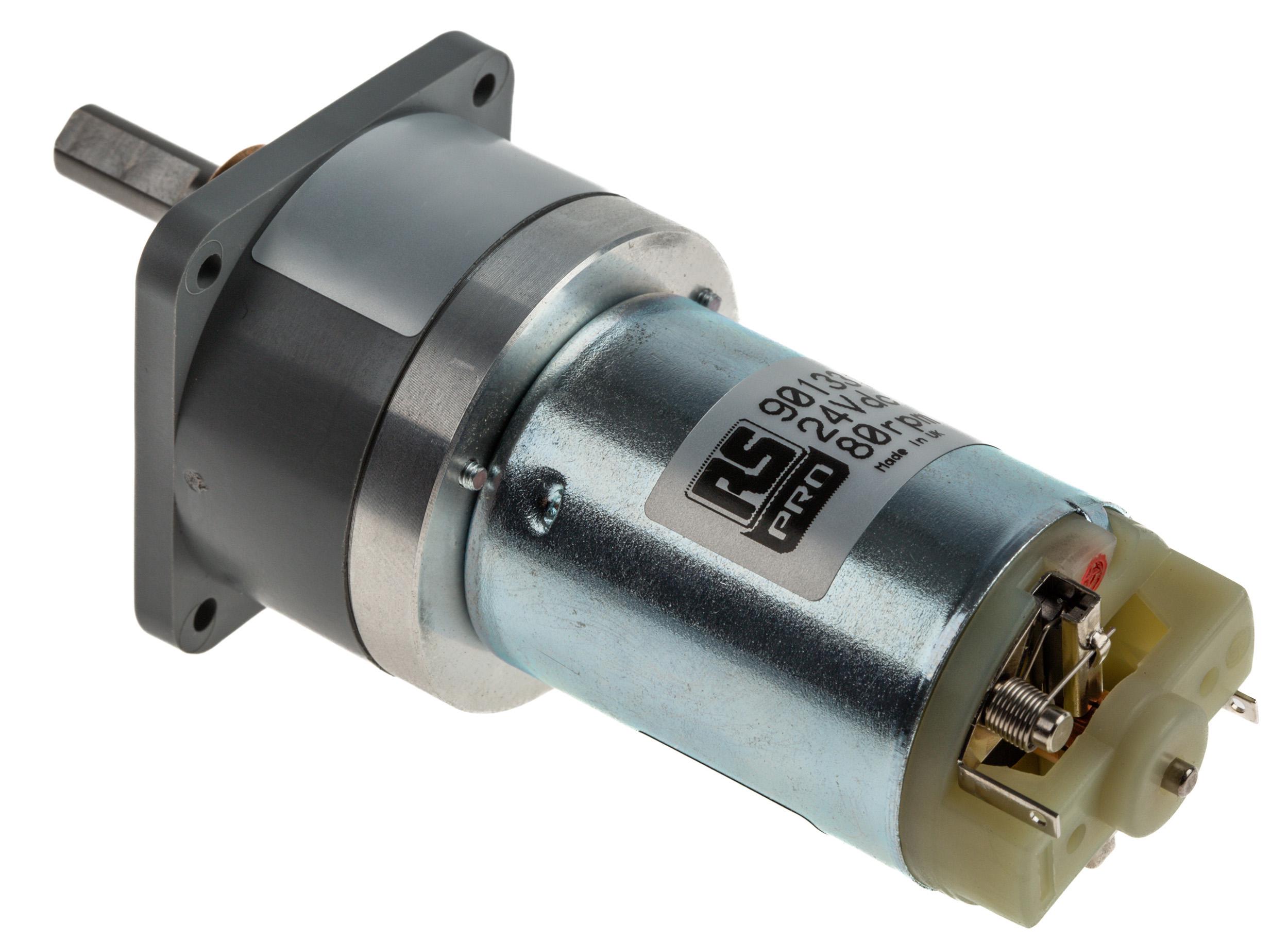 RS PRO Brushed Geared DC Geared Motor, 24 V dc, 20 Ncm, 80 rpm, 6mm Shaft Diameter
