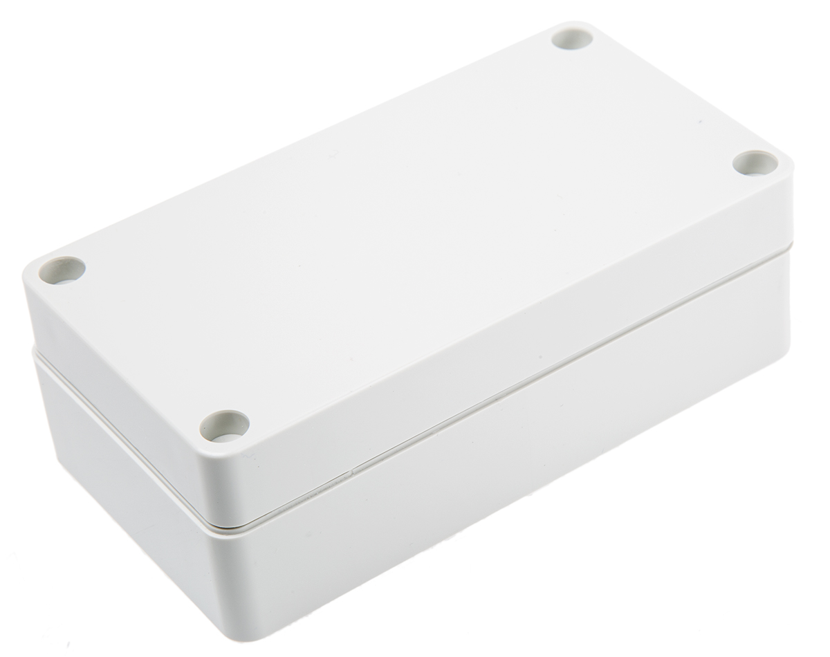 Hammond 1554 Series Grey ABS Enclosure, IP66, Grey Lid, 120 x 65 x 40.5mm
