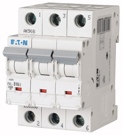 Eaton xPole PXL, S200 MCB, 3P, 16A Curve D, 400V AC, 48V DC, 10 kA Breaking Capacity