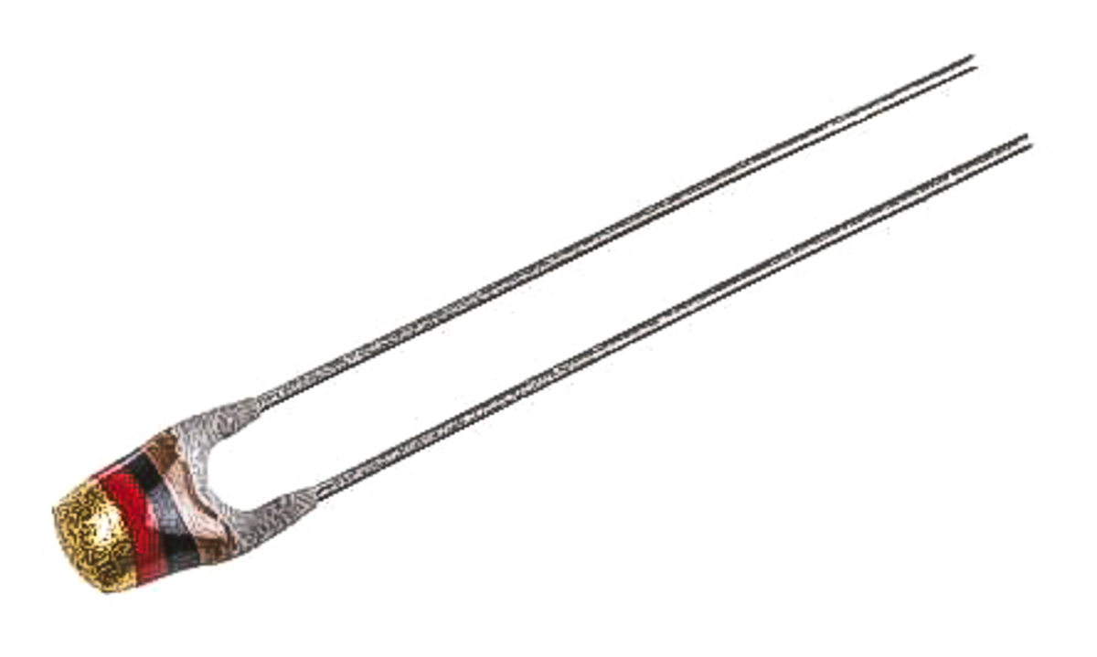 Vishay Thermistor, 10kΩ Resistance, NTC Type, 3.3 x 3 x 9mm
