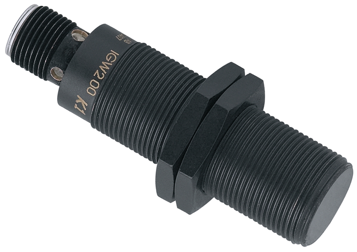ifm electronic Inductive Threaded Barrel Proximity Sensor, M18, 5 mm Detection, PNP NO, 10 → 30 V dc