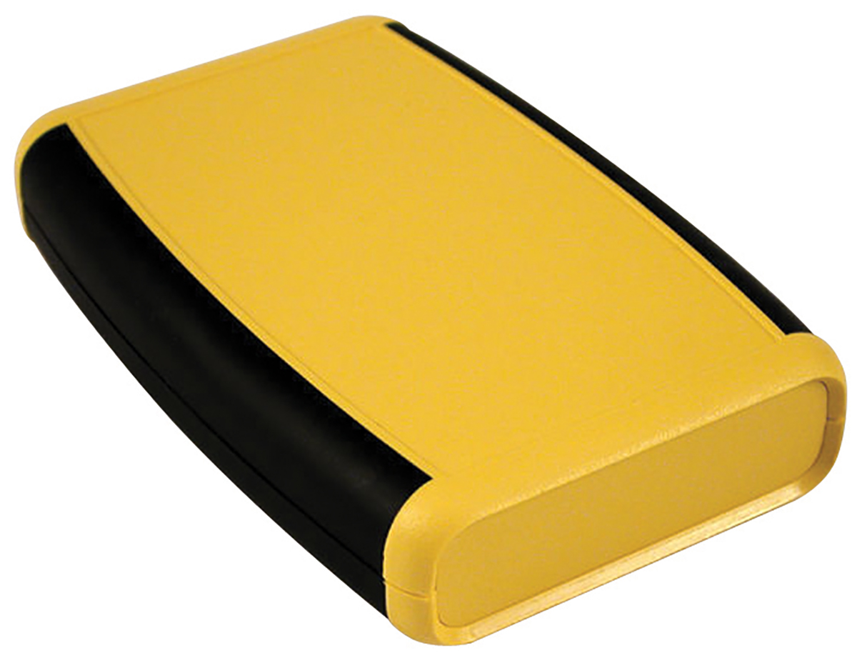 Hammond 1553 Series Yellow ABS Handheld Enclosure, Integral Battery Compartment, IP54, 147 x 89 x 25mm