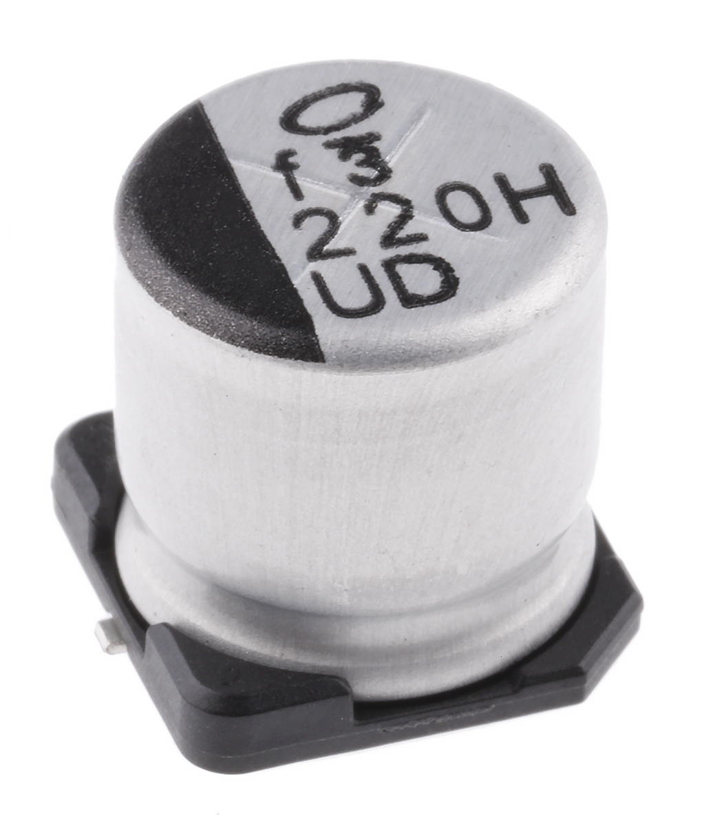 Nichicon 220μF Aluminium Electrolytic Capacitor 50V dc, Surface Mount - UUD1H221MNL1GS