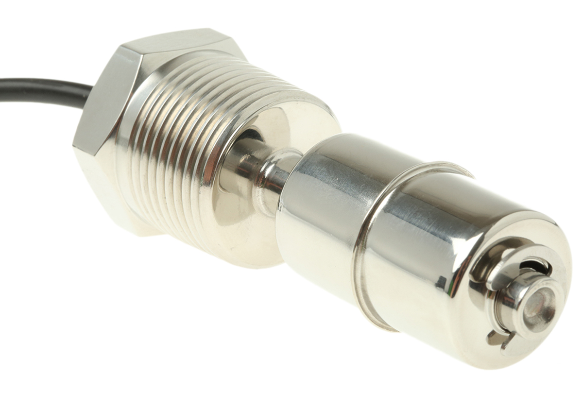 Sensata Cynergy3 SSV66A-34N Series Vertical Stainless Steel Float Switch, Float, 1m Cable, NO/NC, 300V ac Max, 300V dc