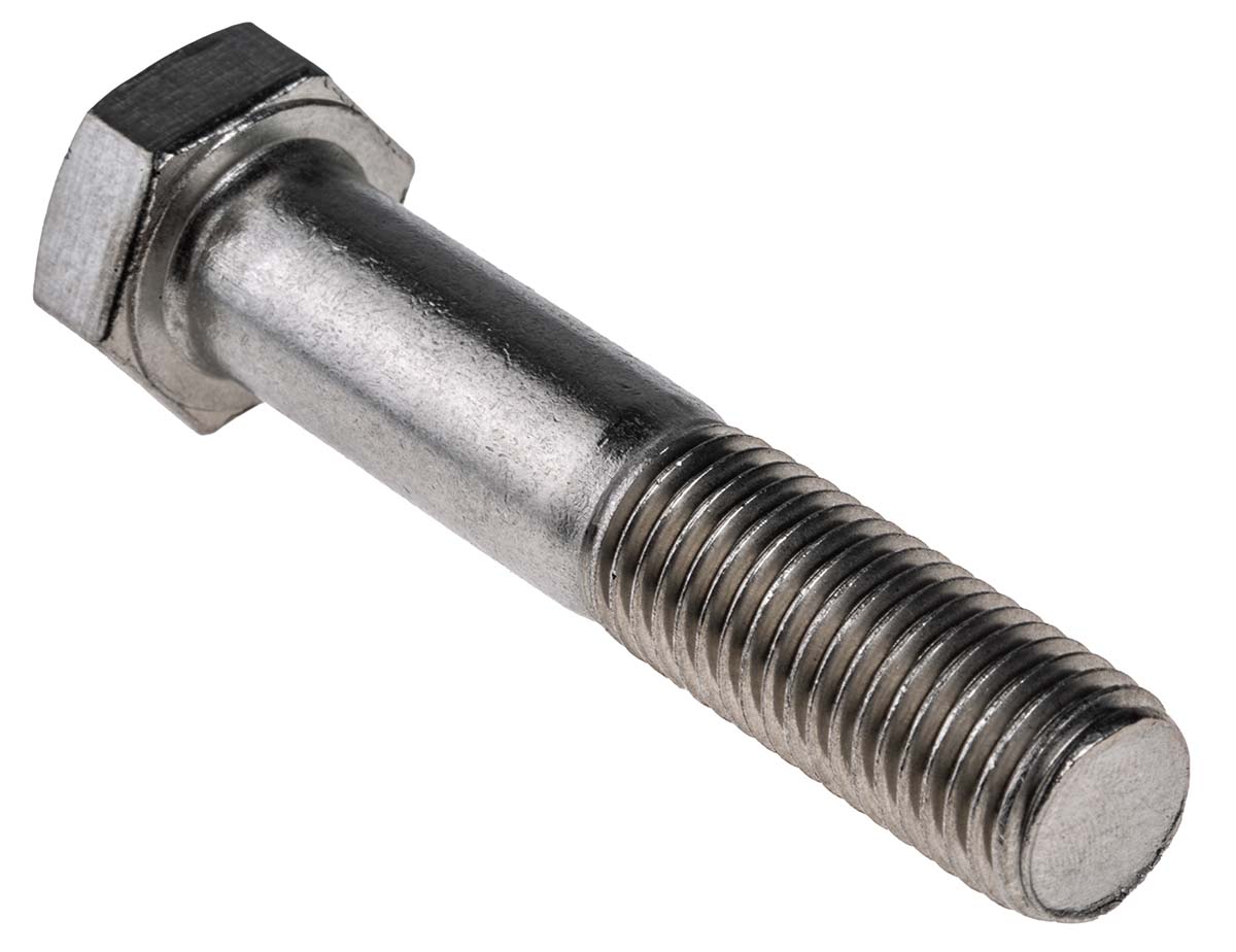 RS PRO Stainless Steel, Hex Bolt, M16 x 80mm