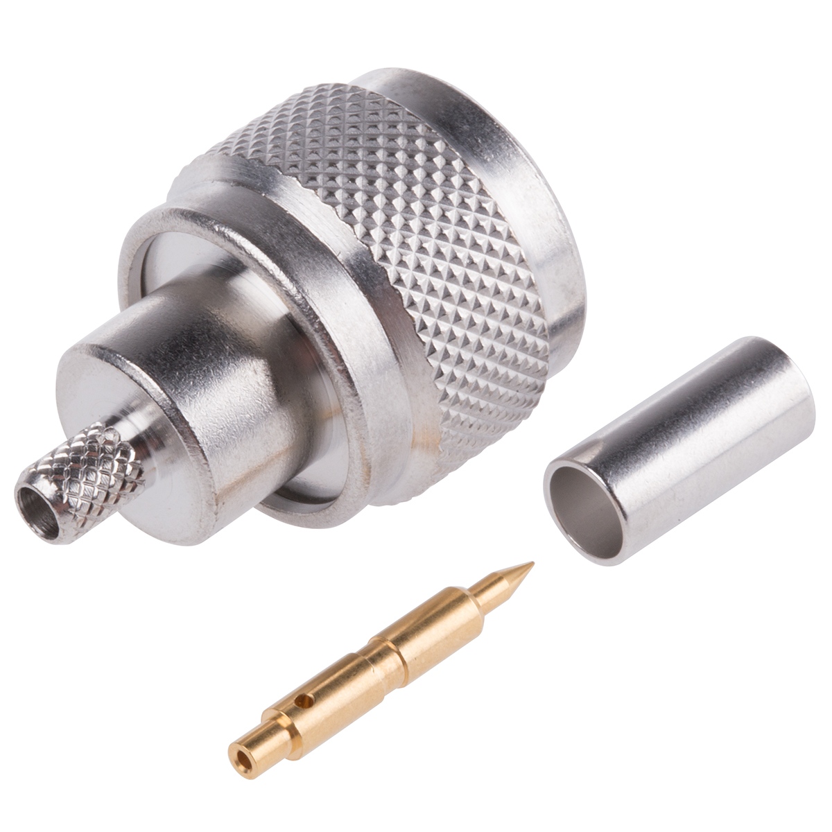 Radiall, Plug Cable Mount N Connector, 50Ω, Crimp Termination, Straight Body