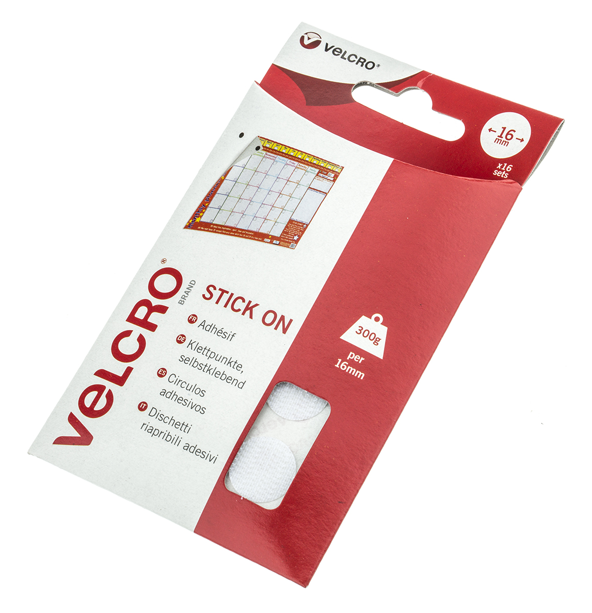 Velcro White Hook & Loop Tape, 16mm x 16mm