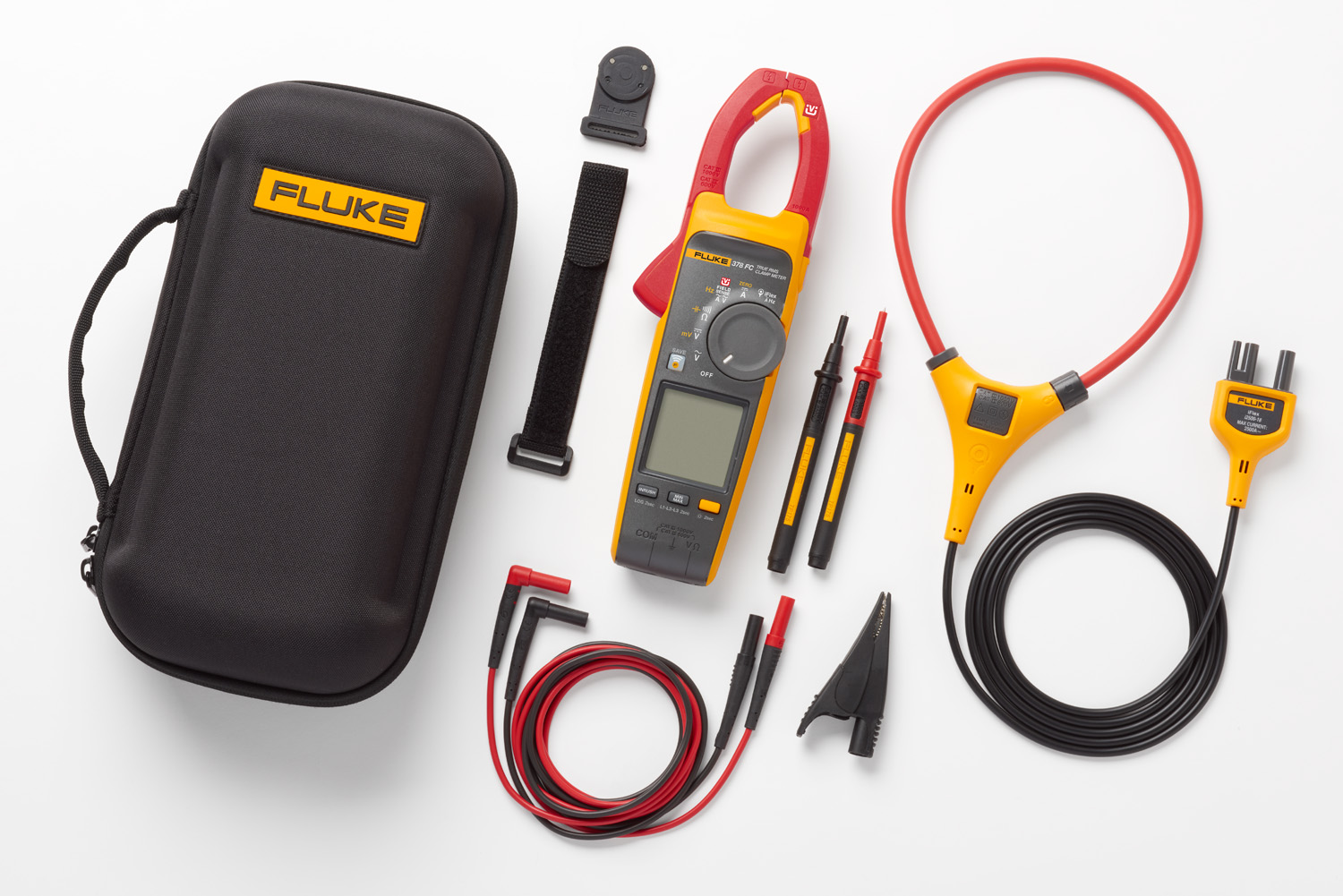 Fluke 378 FC Clamp Meter, 999.9A dc, Max Current 2500A ac CAT III 1000V With UKAS Calibration