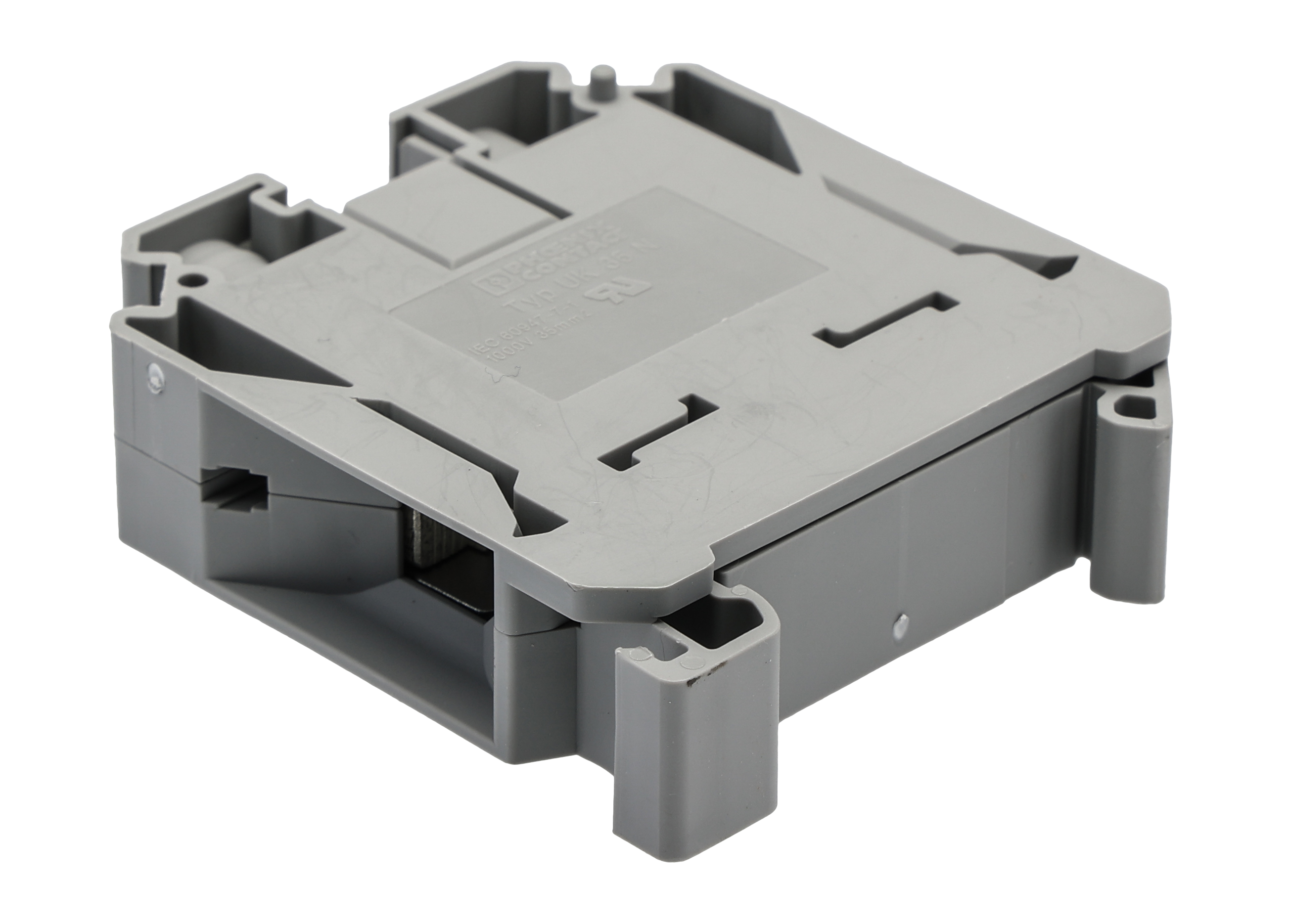 Phoenix Contact 3074130 UK 35 N Series Grey, Single-Level, Screw Termination