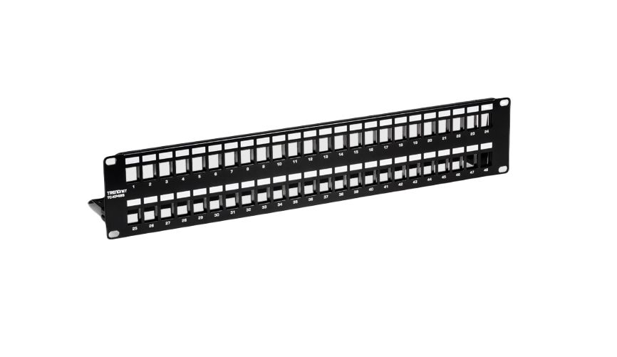 Trendnet TC Series Cat6a 48 Port Patch Panel Shielded 86mm Black