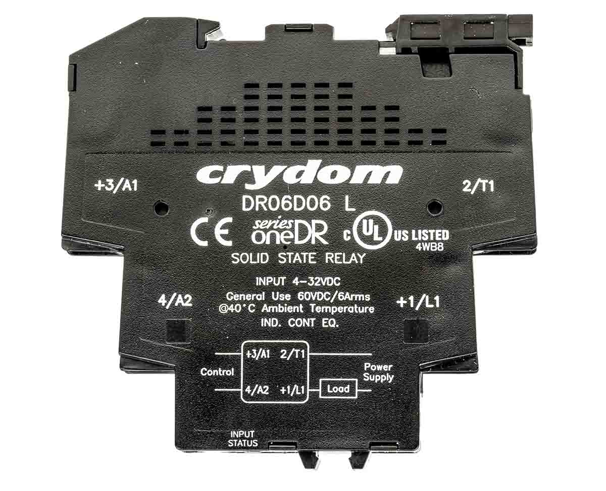 Sensata Crydom Solid State Interface Relay, 32 V dc Control, 6 A Load, DIN Rail Mount
