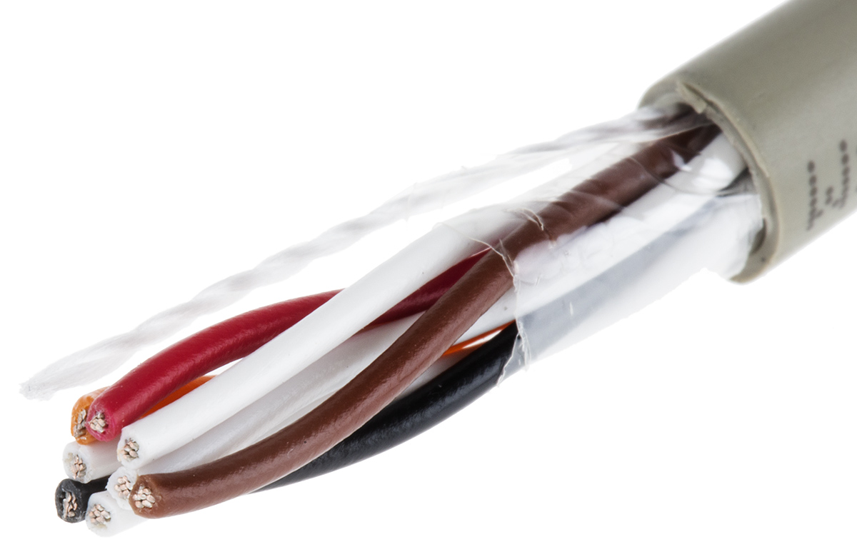 Alpha Wire ProTekt Series Data Cable, 4 Pairs, 8 Cores, 0.23 mm², Unscreened, 24 AWG, 50m, None Shield