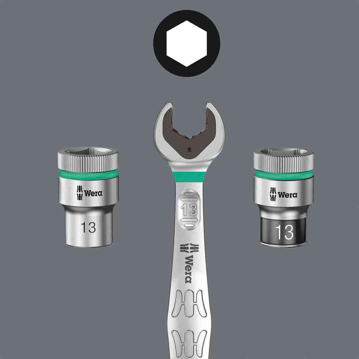 Wera Joker 6003 Series 8-Piece Ring Spanner Set, 7/16 → 3/4 in, Chrome Molybdenum Steel