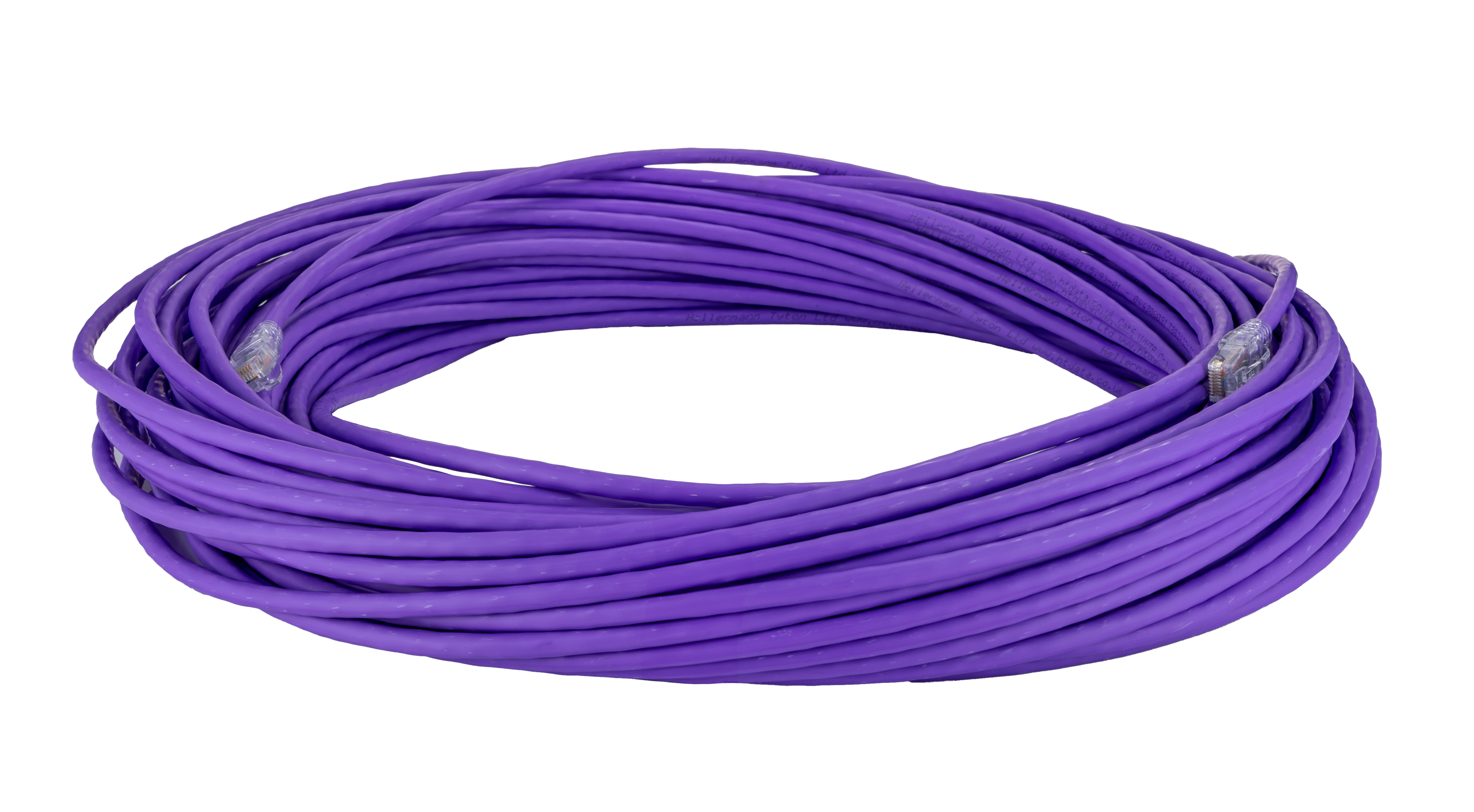 HellermannTyton Connectivity, 40m Cat6, Purple RJ45 to RJ45, F/FTP, Terminated