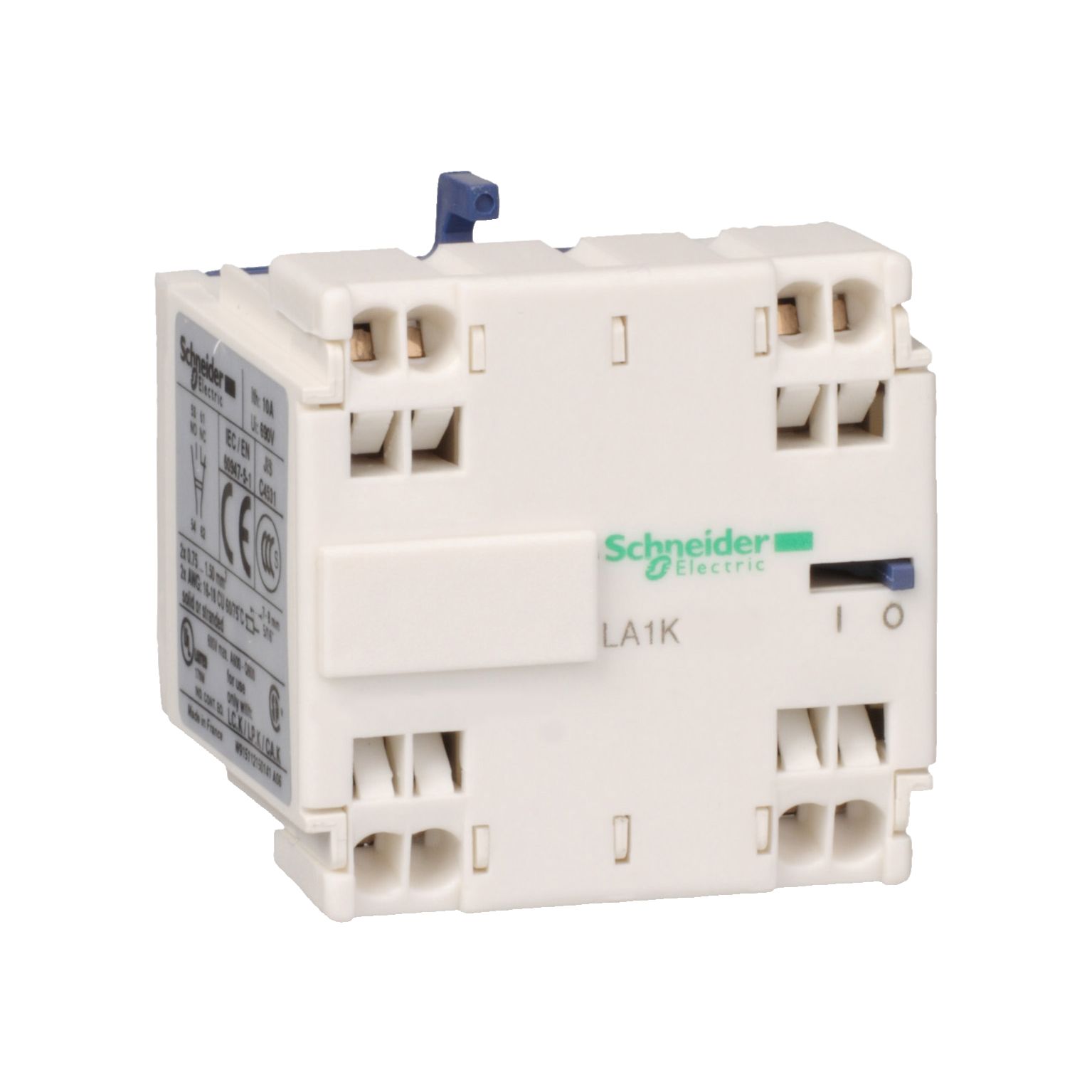 Schneider Electric Auxiliary Contact, 2 Contact, 2NO, Front Mount LA1K