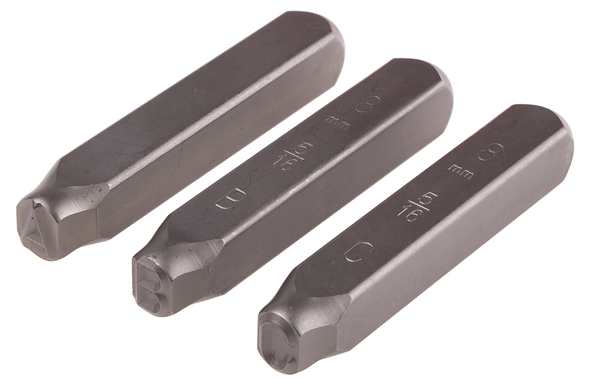 RS PRO 8mm x 27 Piece Engraving Letter Punch Set, (Letters: A → Z)