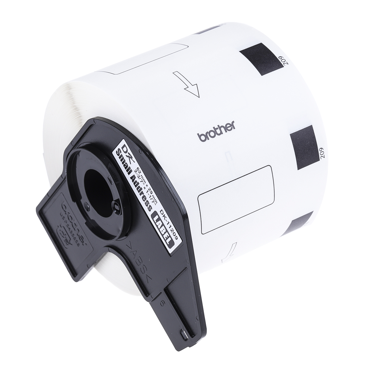 Brother White Black Print Label Roll, 62mm Width, 29mm Height, 800Per Roll Qty