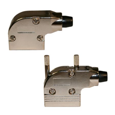 Norcomp 981 Series Zinc Alloy Right Angle D Sub Backshell, 15 Way, Strain Relief