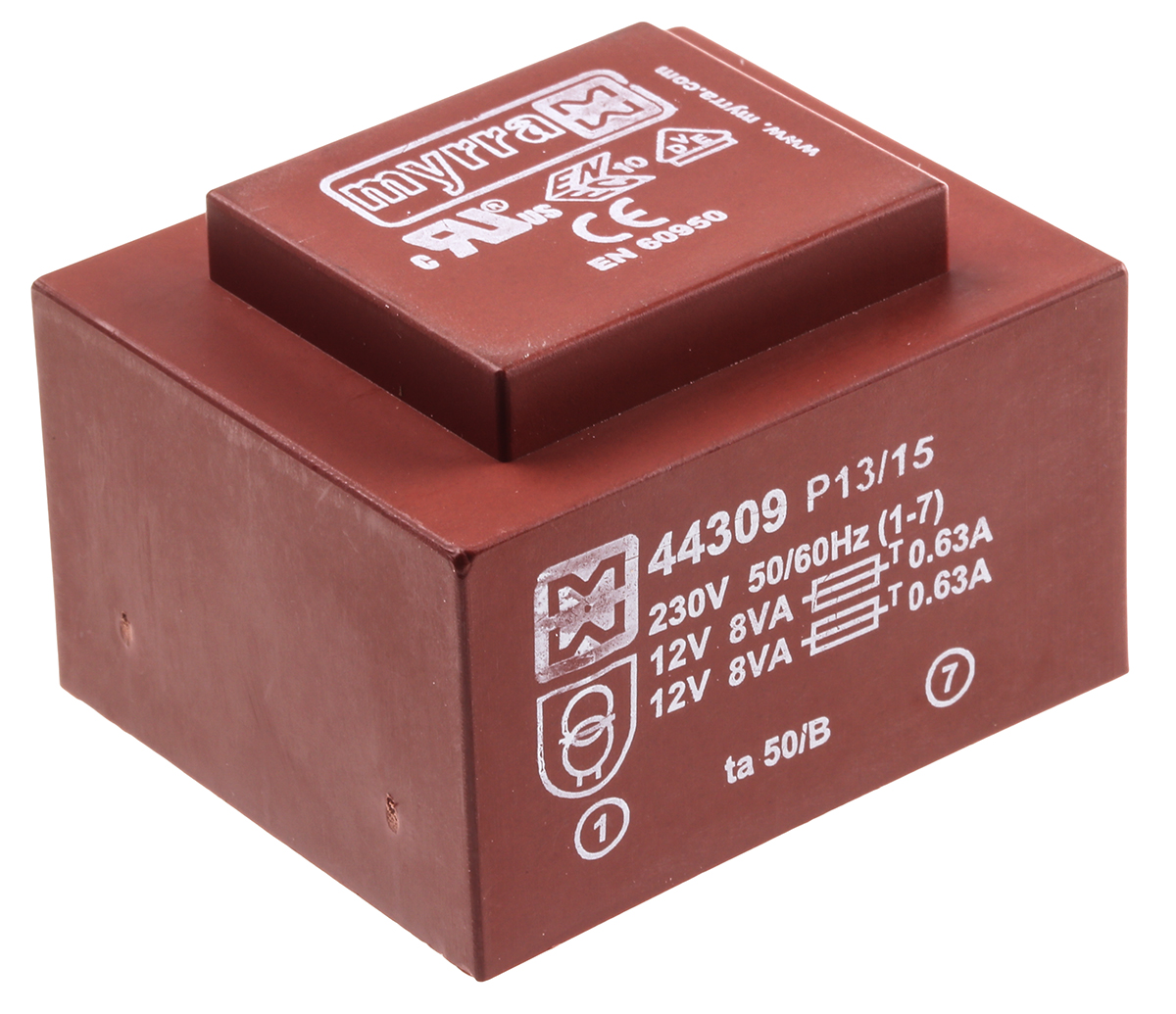 Myrra 12V ac 2 Output Through Hole PCB Transformer, 16VA