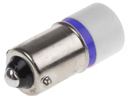 RS PRO Blue LED Indicator Lamp, 24V ac/dc, BA9s Base, 10mm Diameter, 490mcd