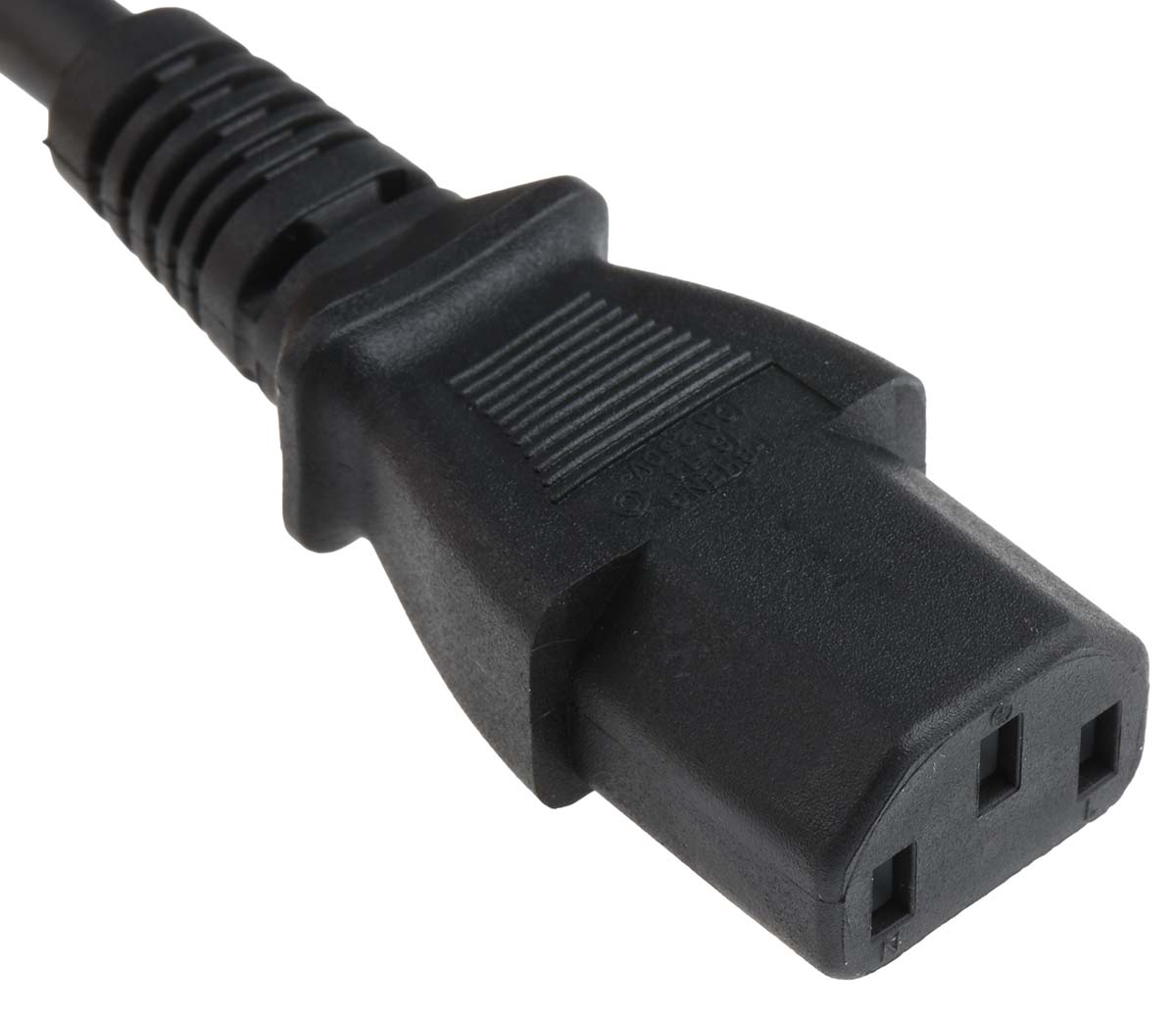 RS PRO Straight IEC C13 Socket to Right Angle Type G UK Plug Power Cord, 3m