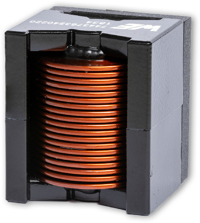 Wurth 65 μH ±20% Manganese Zinc Ferrite Leaded Inductor, Max SRF:4.28MHz, 17.2A Idc, 14.44mΩ Rdc, WE-HCFT