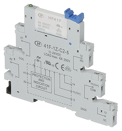 Hongfa Europe GMBH 41F DIN Rail Relay Socket