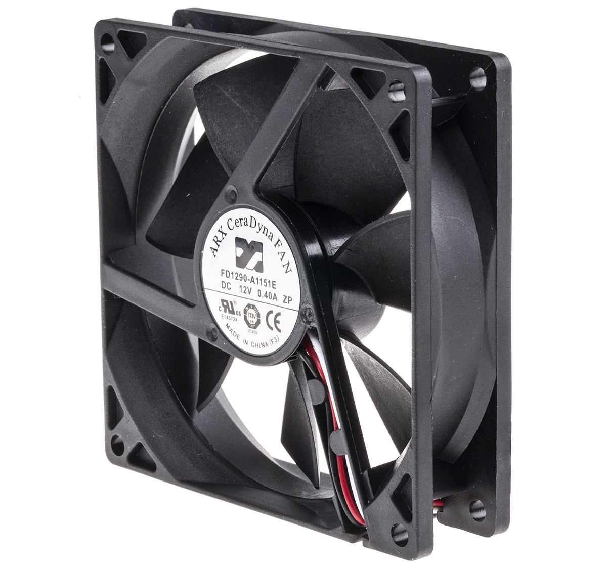 ARX CeraDyna Series Axial Fan, 12 V dc, DC Operation, 108.2m³/h, 4.32W, 360mA Max, 92 x 92 x 25mm