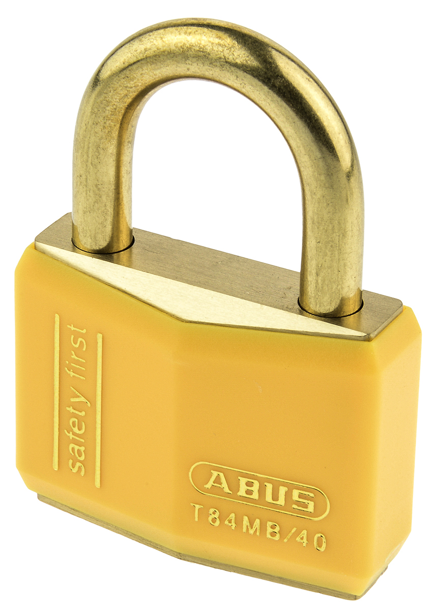 ABUS Key Weatherproof Brass Safety Padlock, 6mm Shackle, 40mm Body