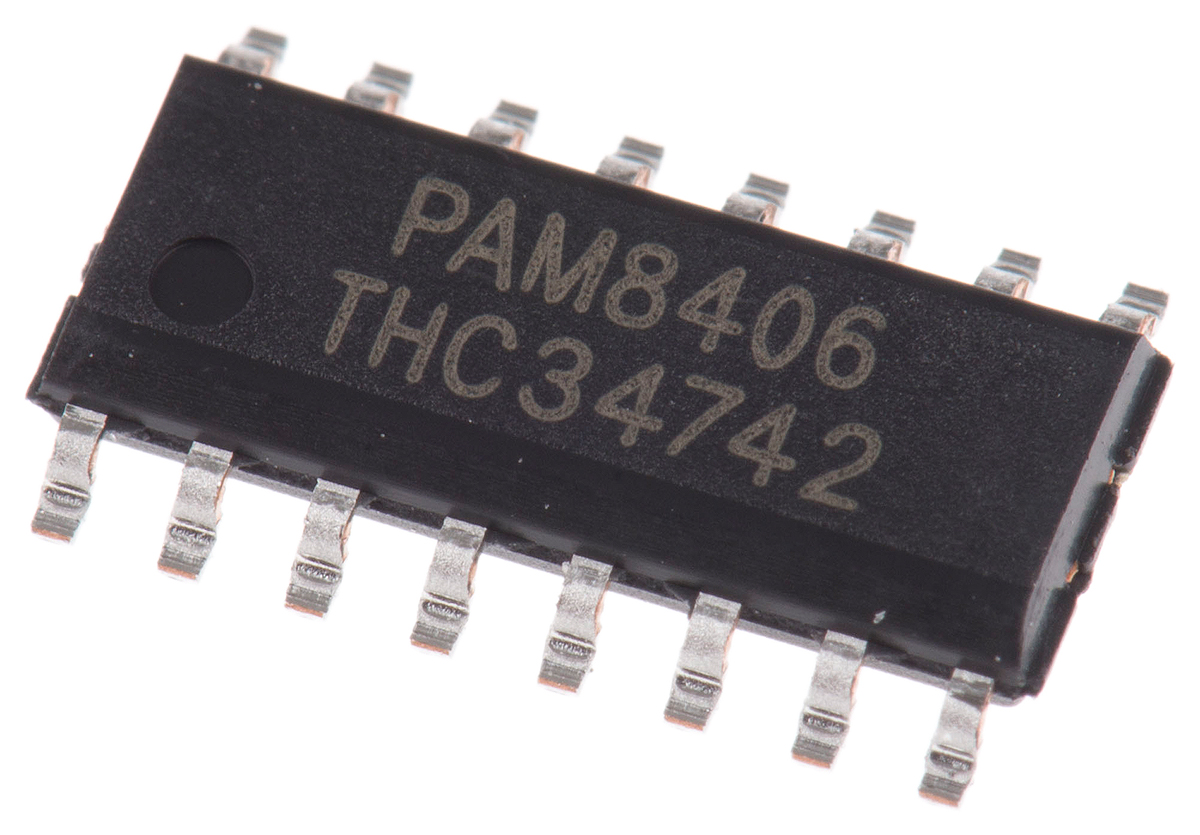 DiodesZetex,Audio1.8W, 16-Pin SOP PAM8406ER