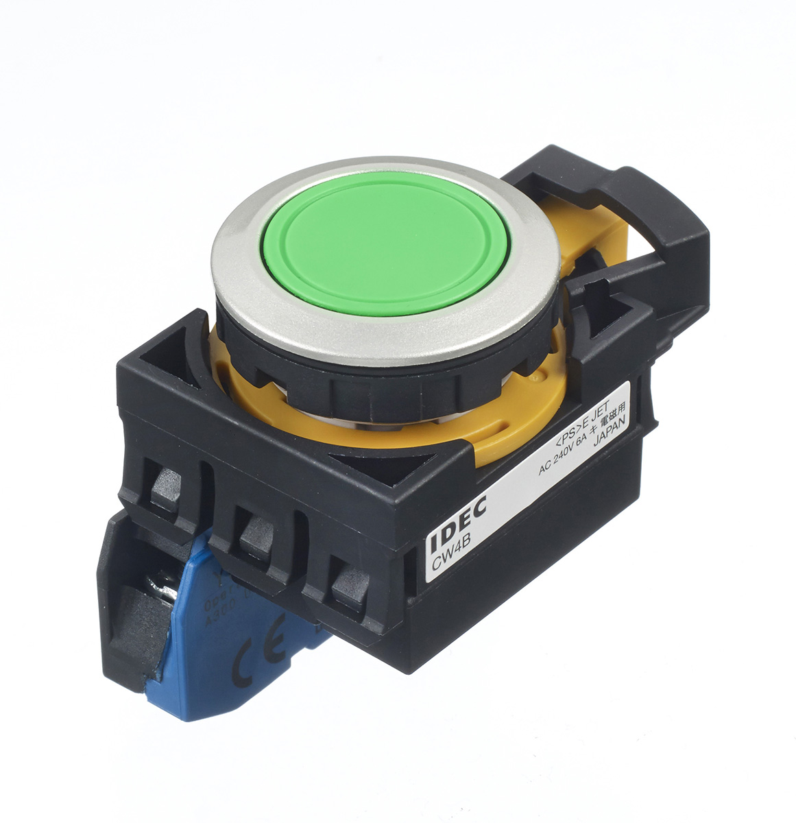 Idec IDEC CW Series Push Button, Panel Mount, 22mm Cutout, SPST