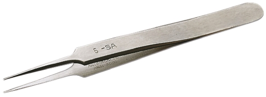 Weller Erem 115 mm, Stainless Steel, Pointed; Relieved, Tweezers