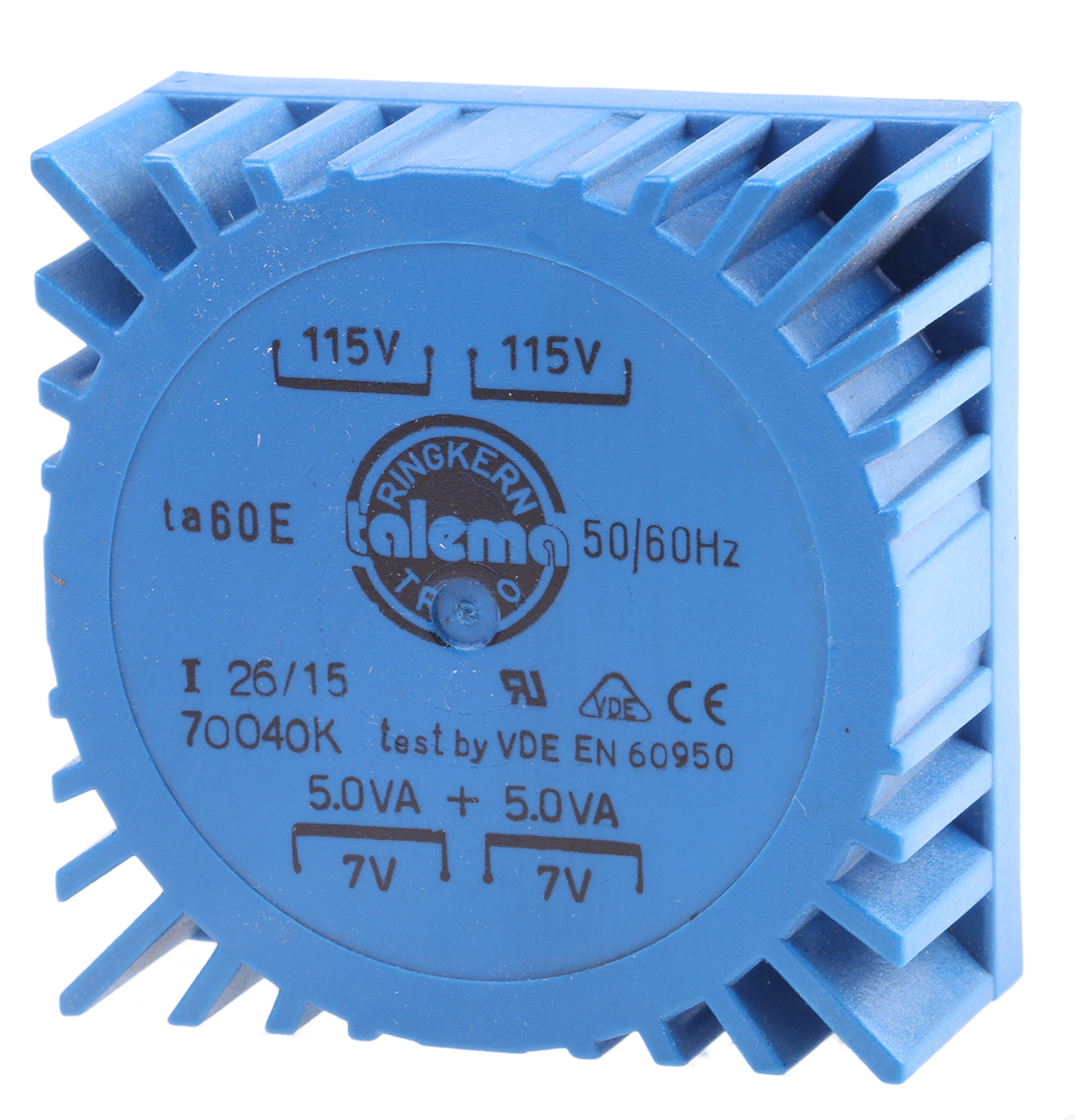 Nuvotem Talema 115 V ac, 230 V ac, 2 x 7V ac Toroidal Transformer, 10VA 2 Output