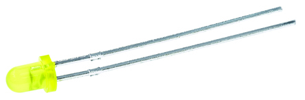Kingbright2.5 V Yellow LED 3mm Through Hole, L-1154YD