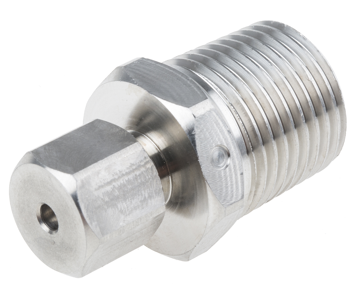 RS PRO 1/2 NPT Compression Fitting for Use with Thermocouple or PRT Probe, 1/8in Probe, RoHS Compliant Standard