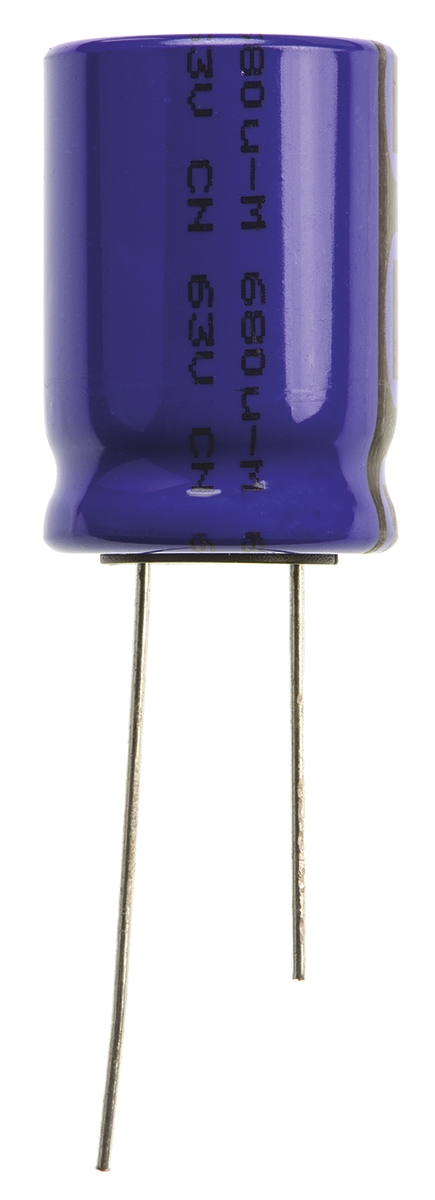 Vishay 680μF Aluminium Electrolytic Capacitor 63V dc, Radial, Through Hole - MAL214658681E3