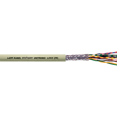 Lapp UNITRONIC Series Data Cable, 8 Pairs, 16 Cores, 0.25 mm², Screened, 24 AWG, 100m, Screened Shield, Li2YCY Cable