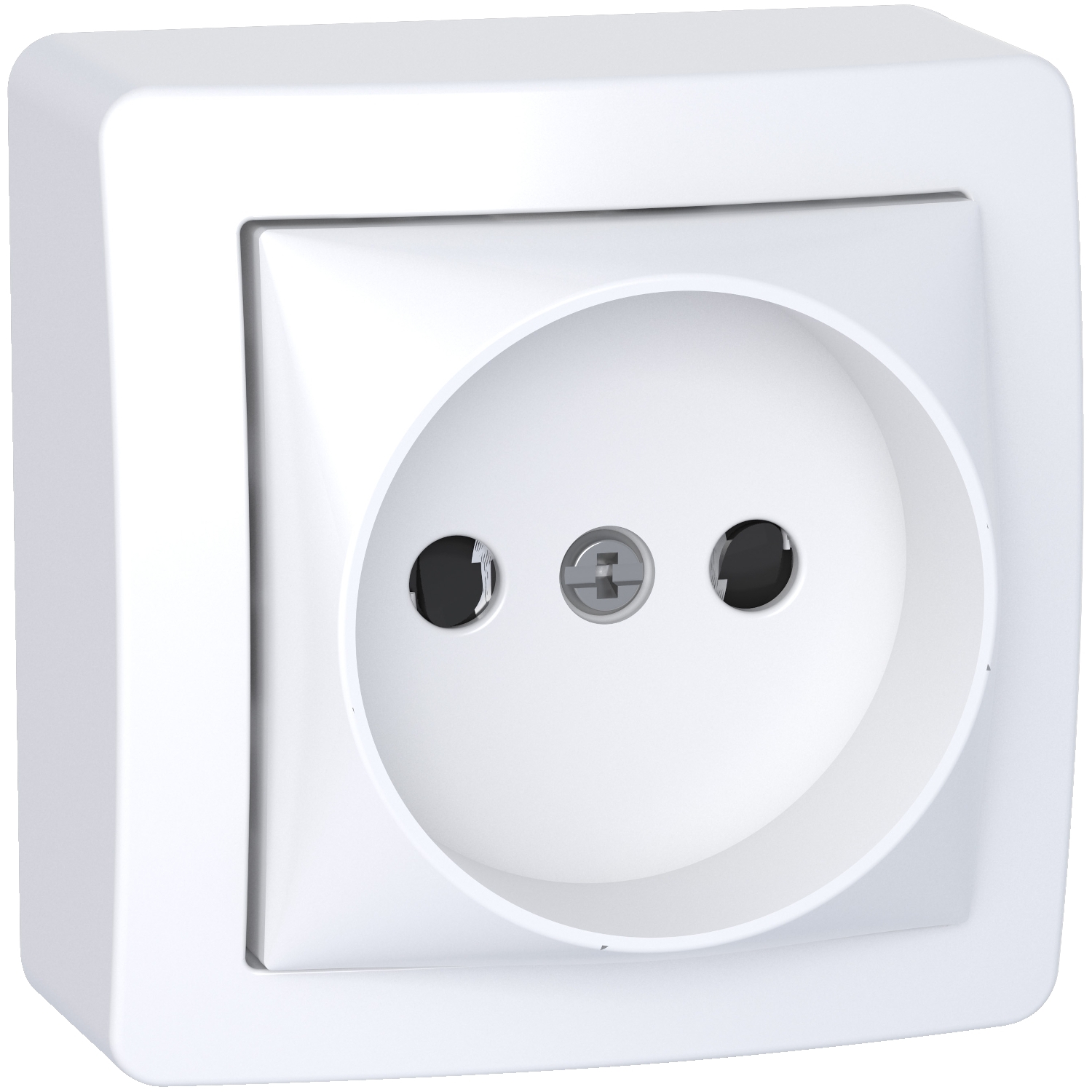 Schneider Electric White 1 Gang Plug Socket, 2 Poles, 16A, French 2P