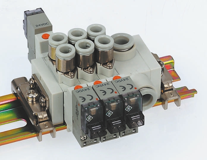 SMC 5/2 Pneumatic Solenoid Valve - Solenoid/Pilot SY3000 Series 24V dc