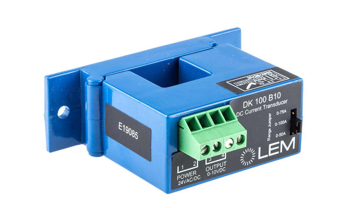 LEM DK Series Current Transformer, 100A Input, 100:1, 21.7mm Bore, 20 → 50 V dc