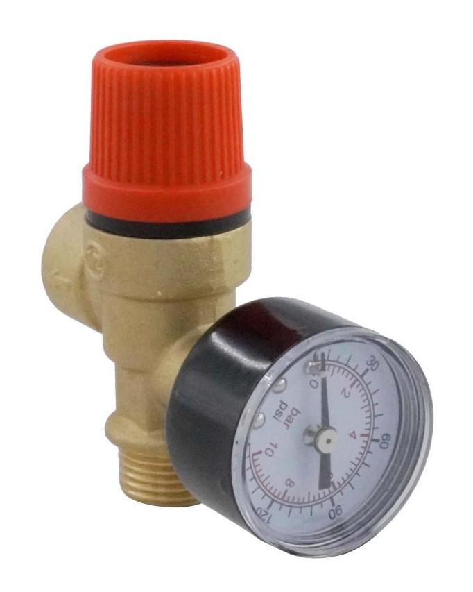 RS PRO 6bar Pressure Relief Valve With Female, Male BSP 1/2 in BSP Connection