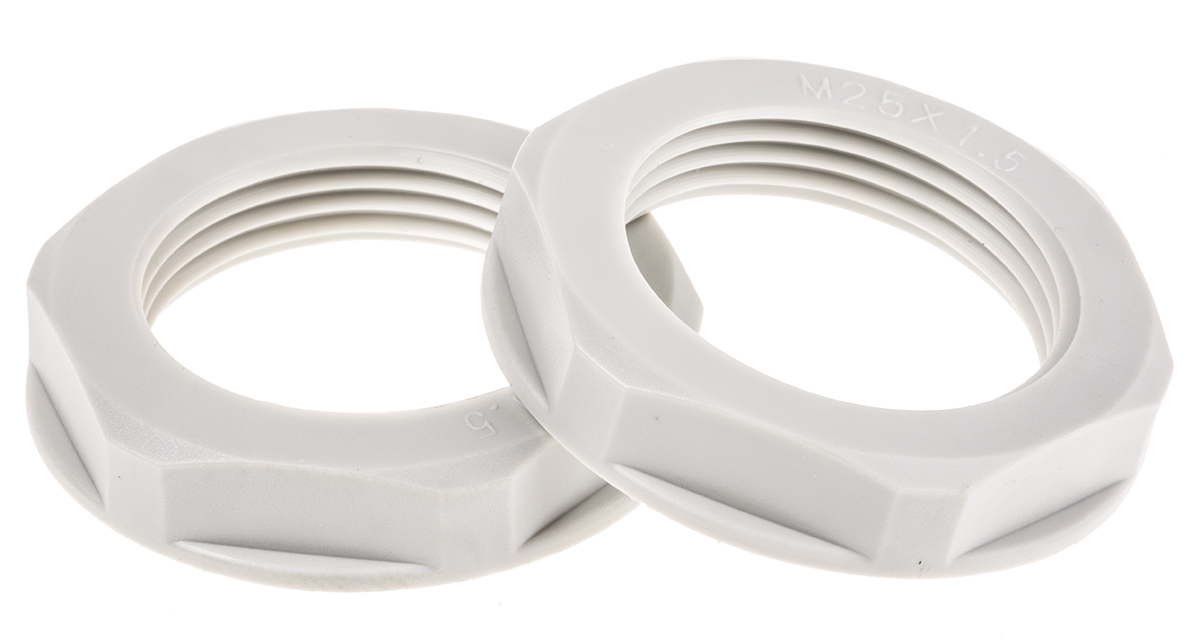 Legrand Grey Fibreglass PA Cable Gland Locknut, M25 Thread, IP55