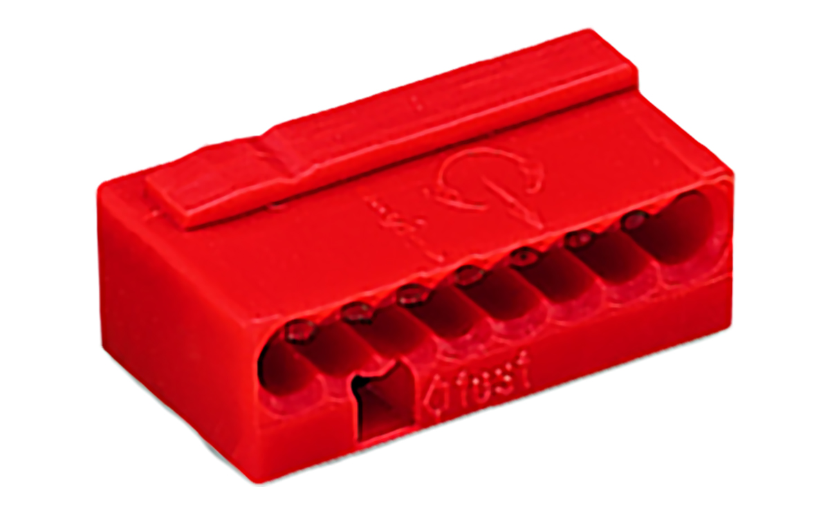 WAGO 243 MICRO PUSH WIRE Series Junction Box Connector, 8-Way, 6A, 22 → 20 AWG Wire, Push In Termination
