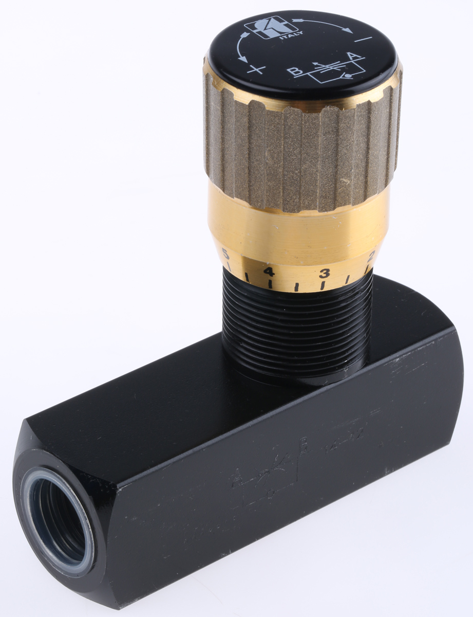 RS PRO Inline Mounting Hydraulic Flow Control Valve, G 1/2, 47L/min