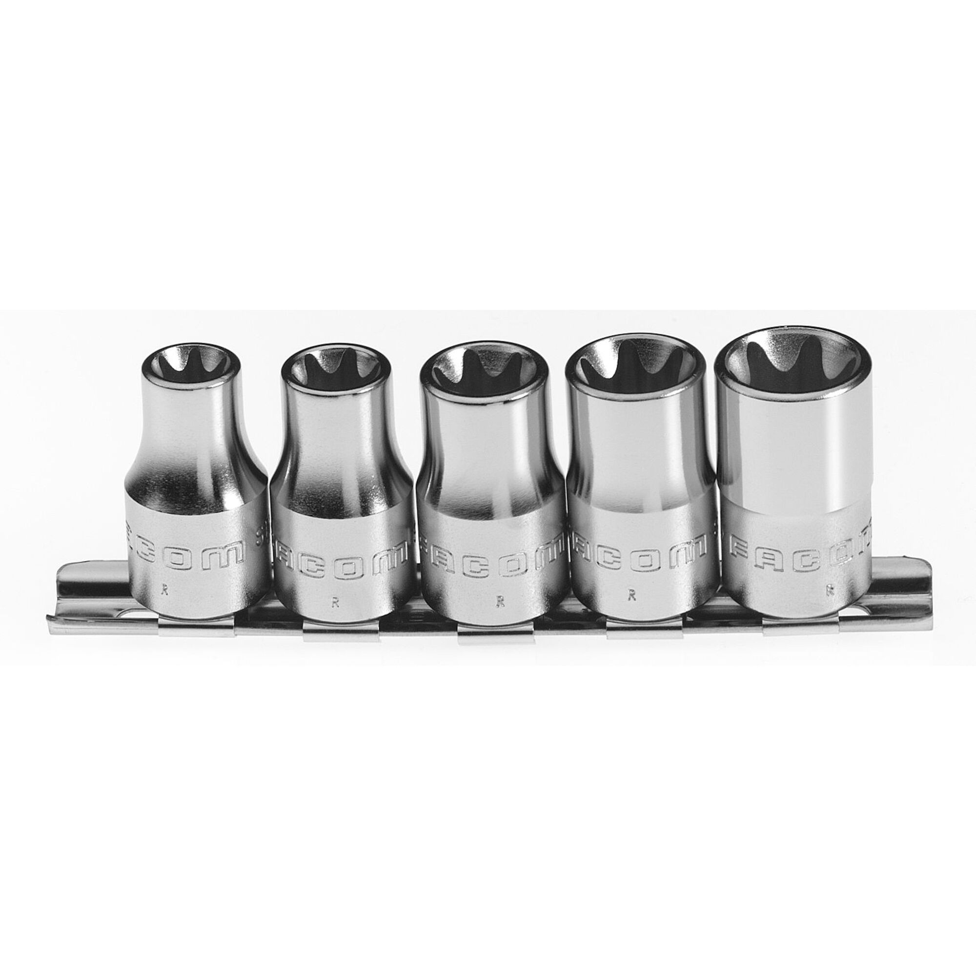 Facom 5-Piece Metric 3/8 in Standard Socket Set, Torx