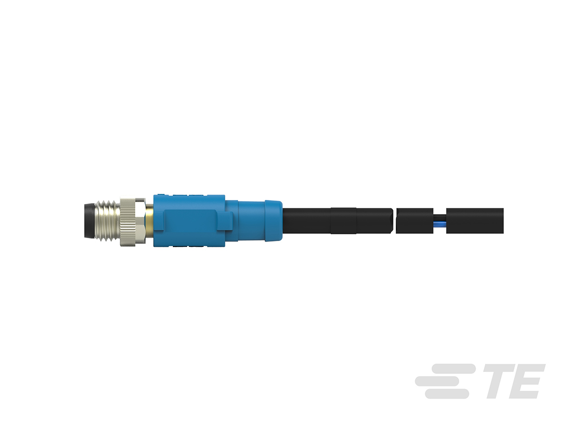 TE Connectivity Male 4 way Plug to Unterminated 4 way Free End Sensor Actuator Cable, 0.5 m