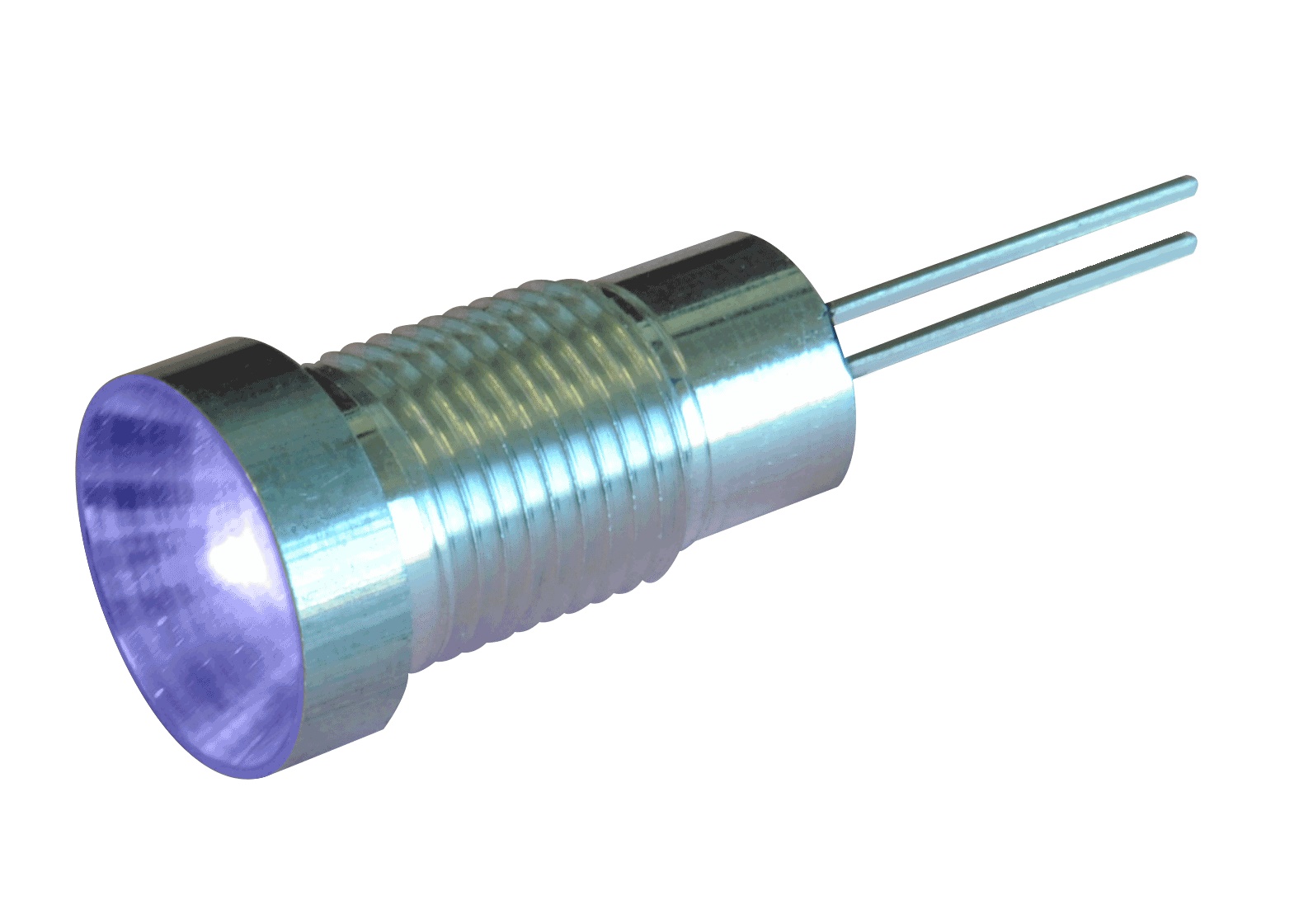 Oxley OXL/CLH/80 Series Blue Panel LED, 12V ac, 8mm Mounting Hole Size, Lead Wires Termination, IP67